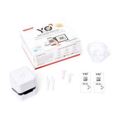 semen count check, male fertility home sperm test, yo box, yo machine, 2 goes of checking sperm